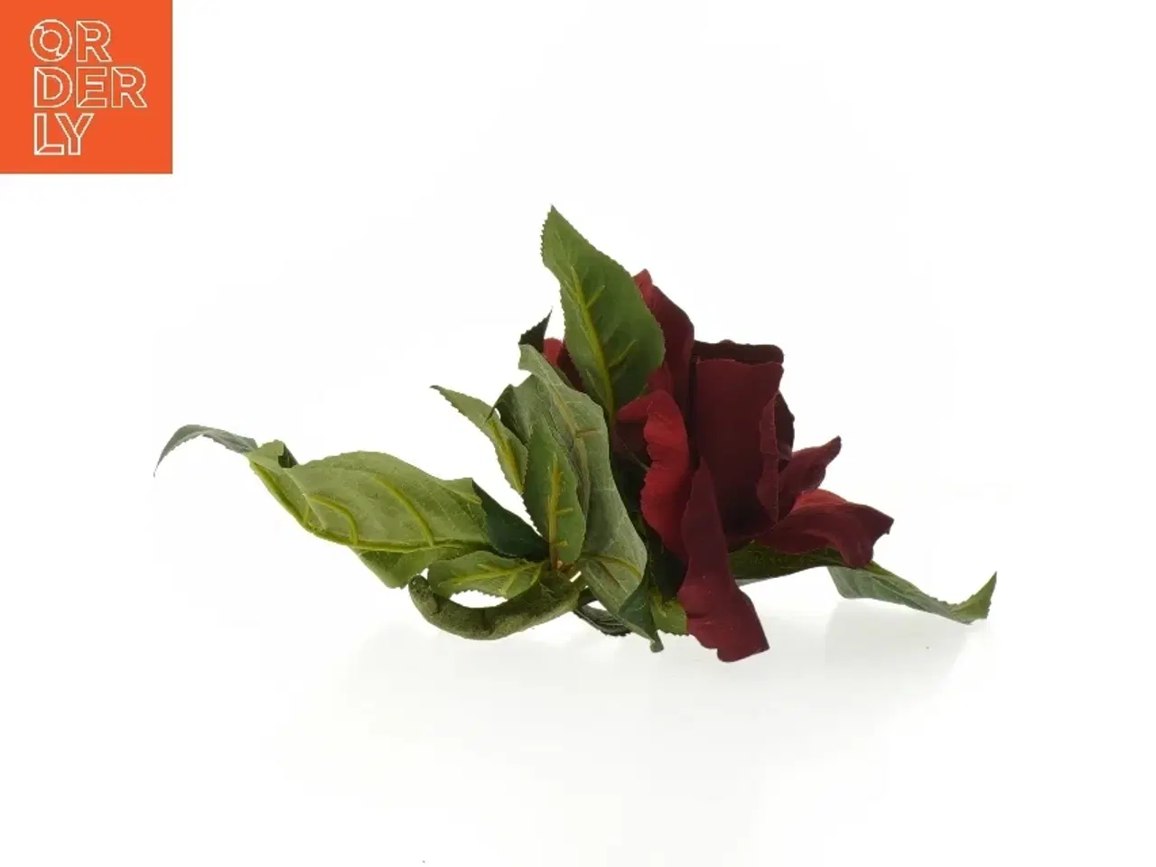 Billede 2 - Kunstig rød rose (str. 18x28 cm)