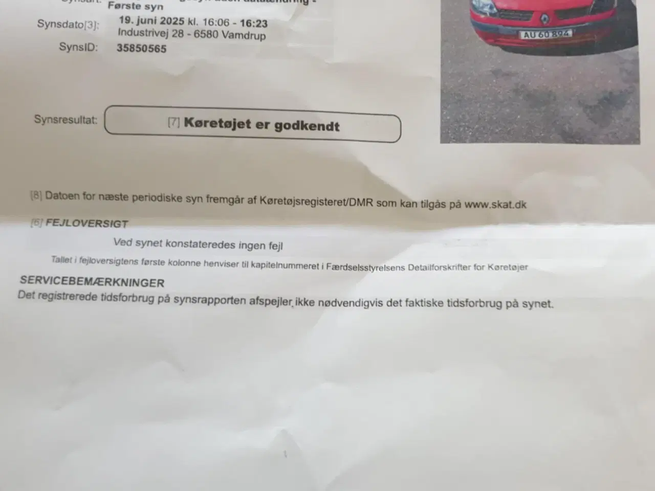 Billede 3 - Renault clio nysynet med plader 