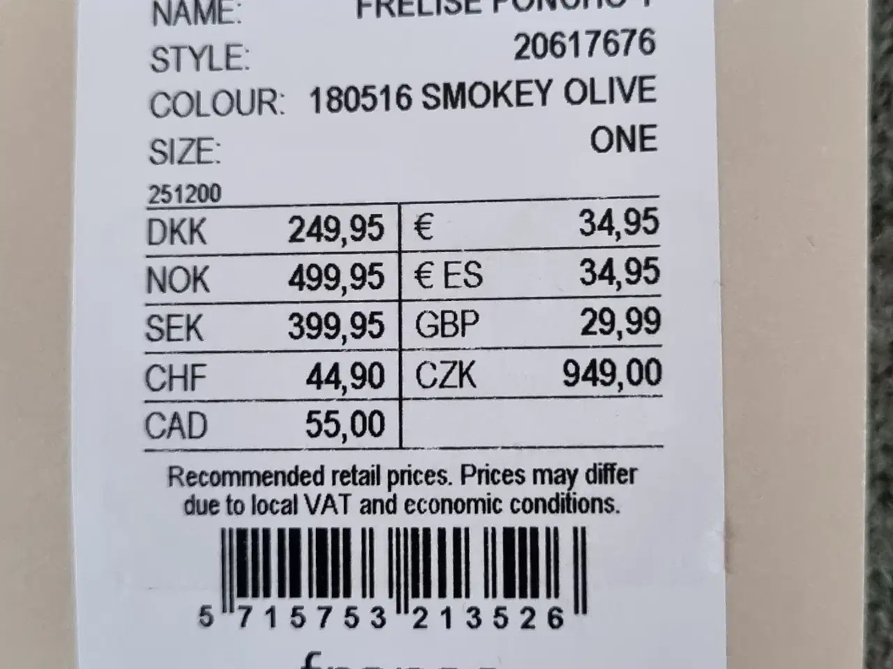 Billede 1 - Fransa poncho onesize