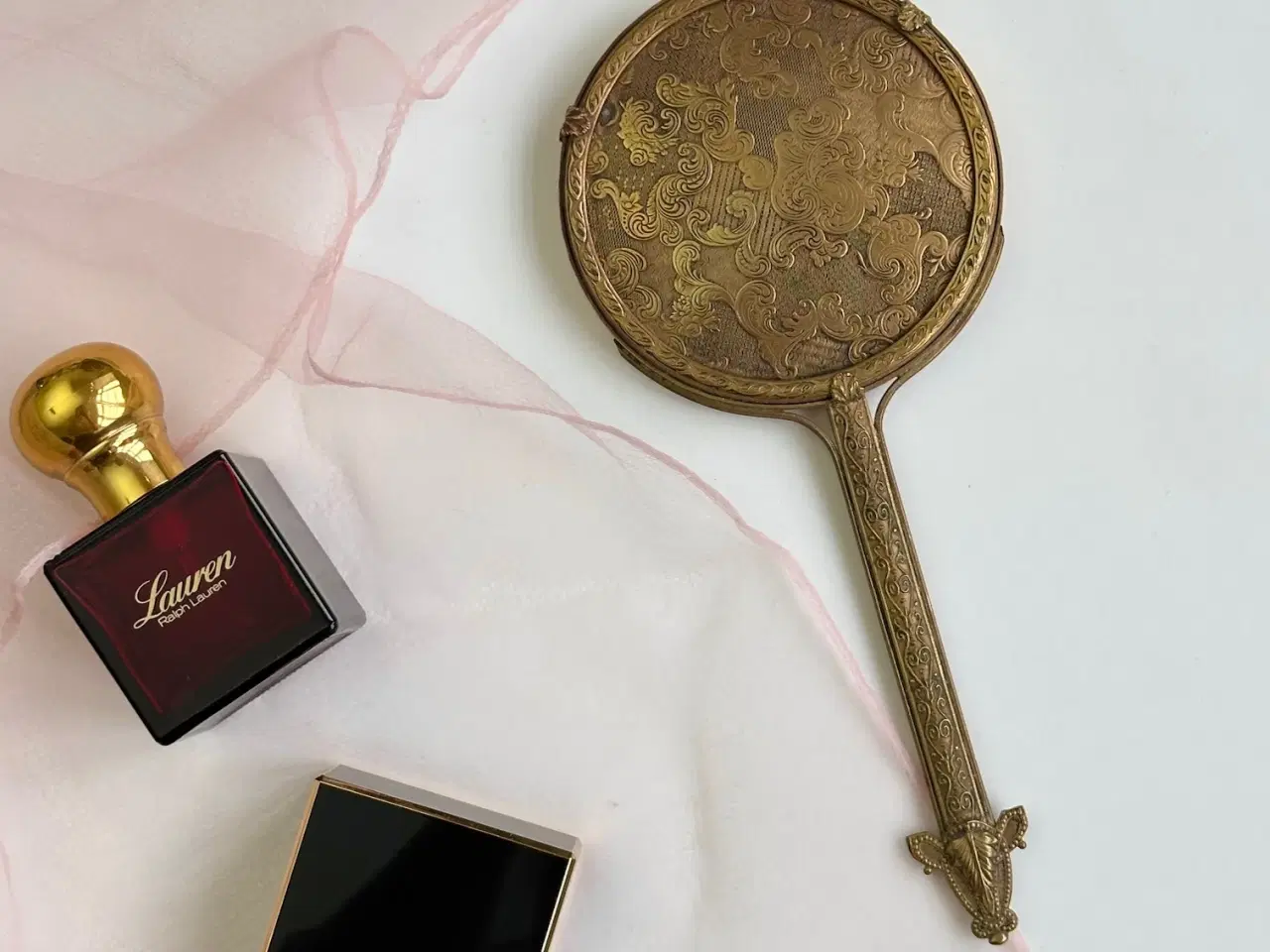 Billede 1 - Håndspejl, antikt