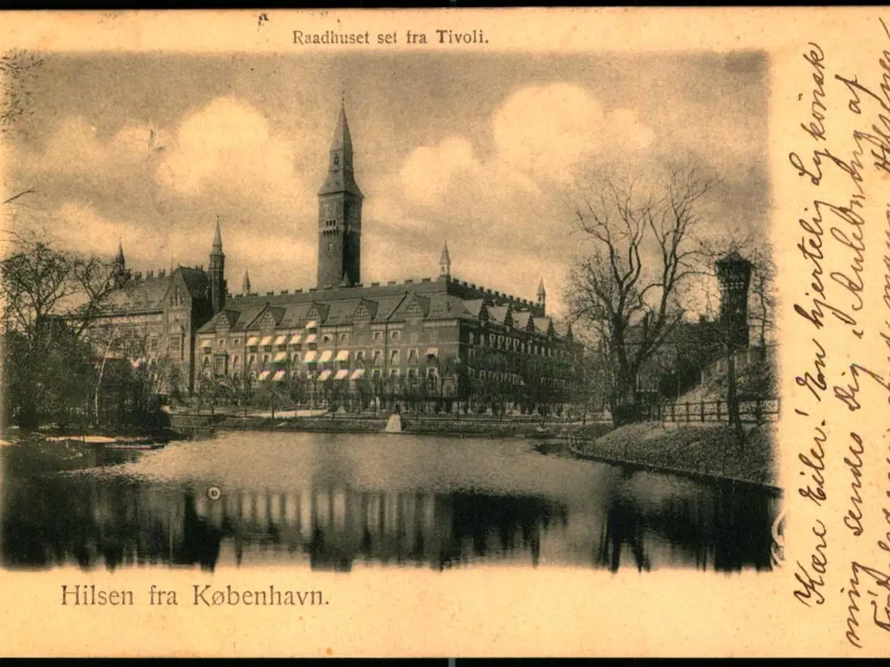 Billede 1 - Hilsen fra København - Raadhuset set fra Tivoli - B.M. & Co. 240