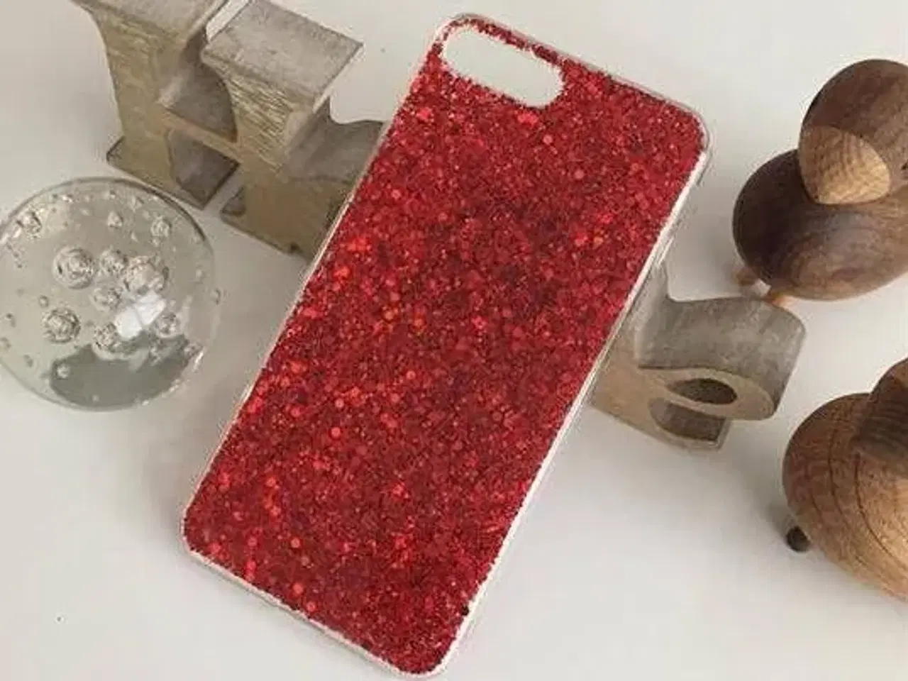 Billede 13 - Rød glimmer cover iPhone 5 SE 6 6s 7 8 P