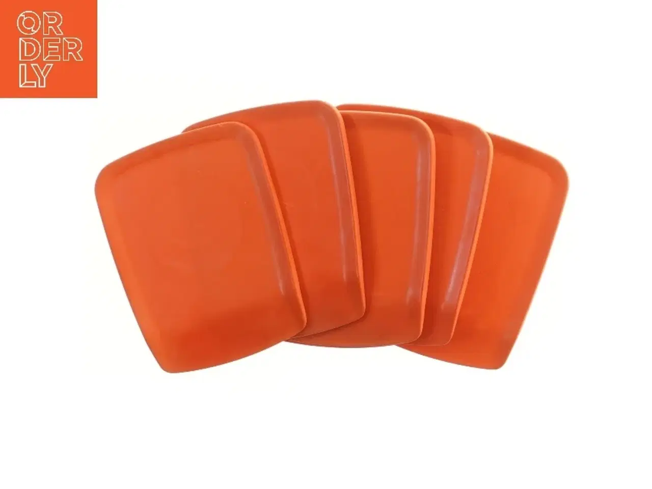 Billede 2 - Sæt med 5 orange plastikskraber (str. 5 stk 16x12 cm)