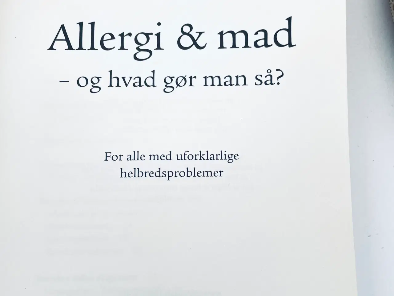 Billede 4 - Allergi og mad - og hvad gør man så.  