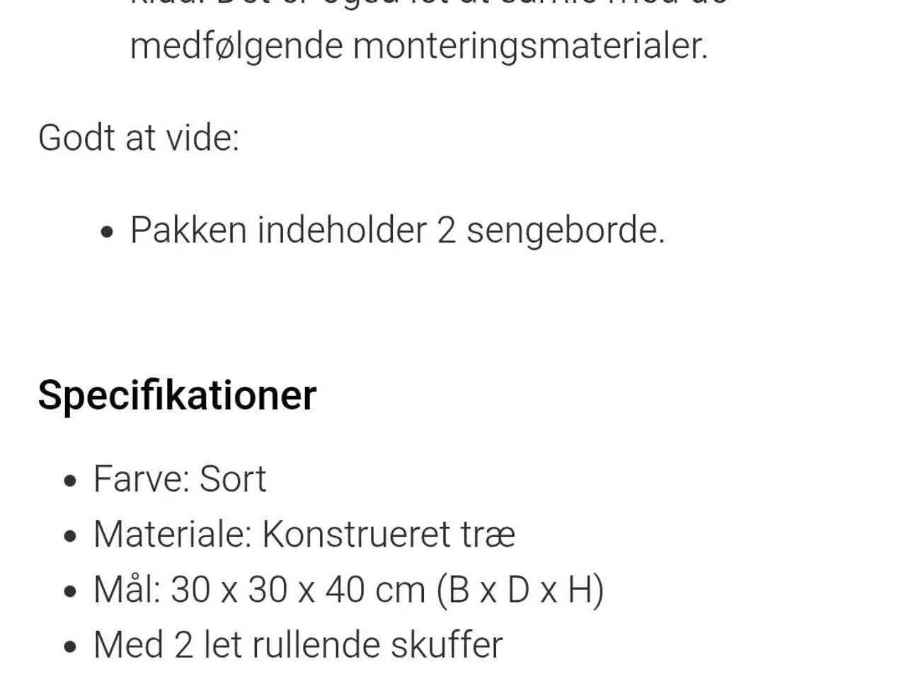 Billede 3 - To helt nye sengeborde 
