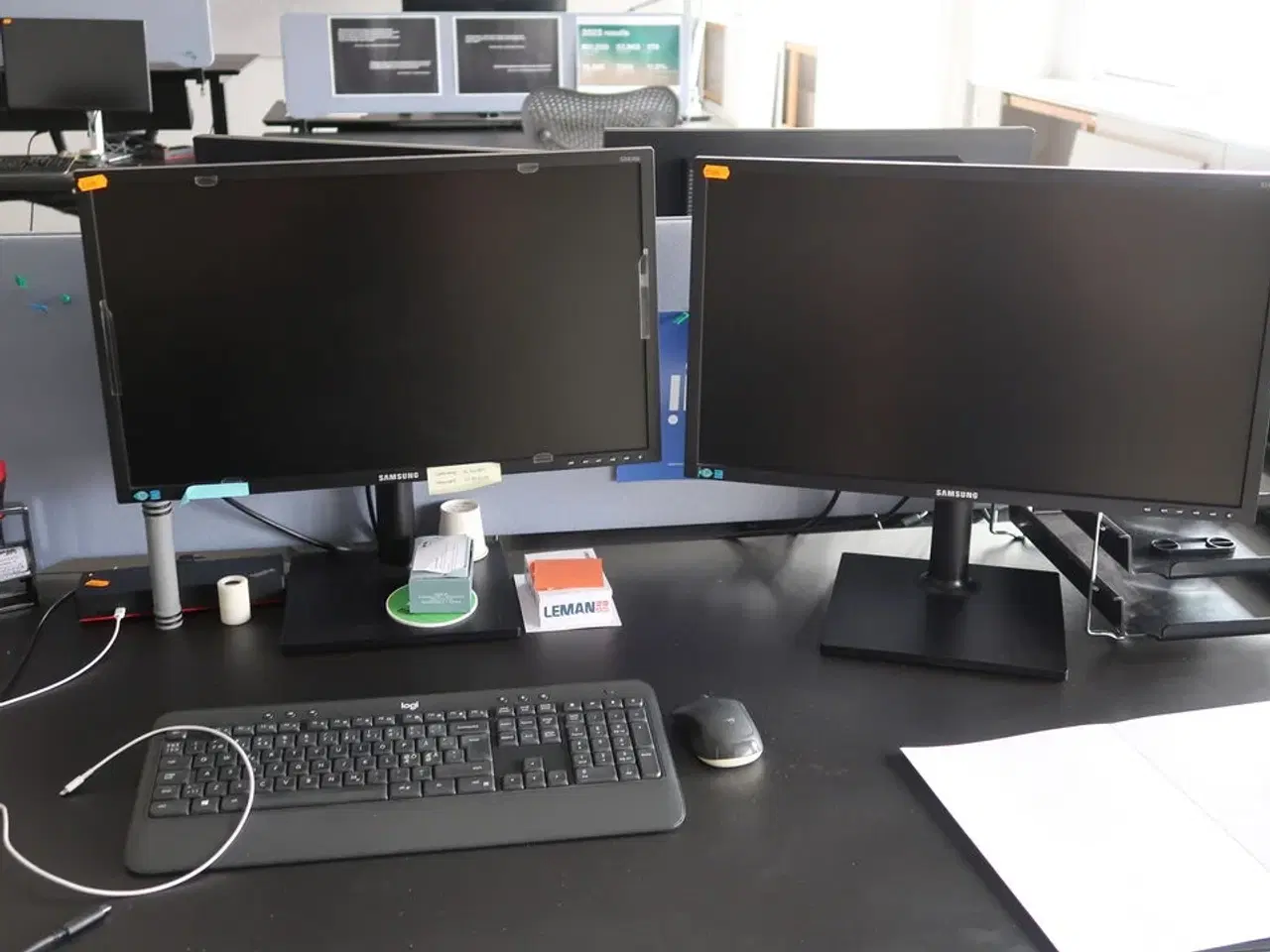 Billede 1 - 2 stk. computerskærme SAMSUNG S24E450, dockingstation LENOVO Thinkpad, tastatur, mus