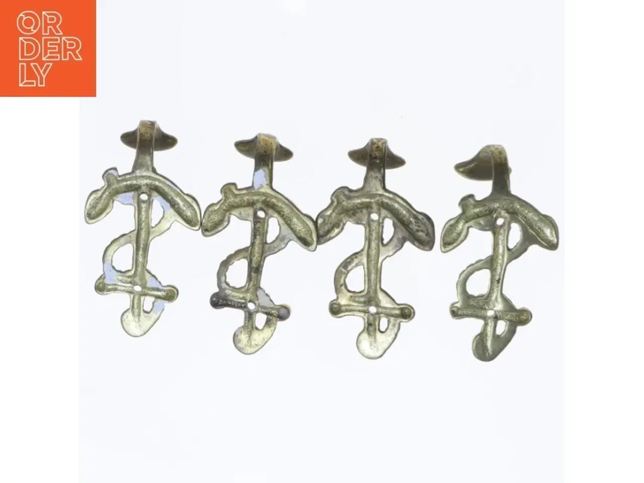 Billede 2 - Antikke messingkroge (str. 9 cm)