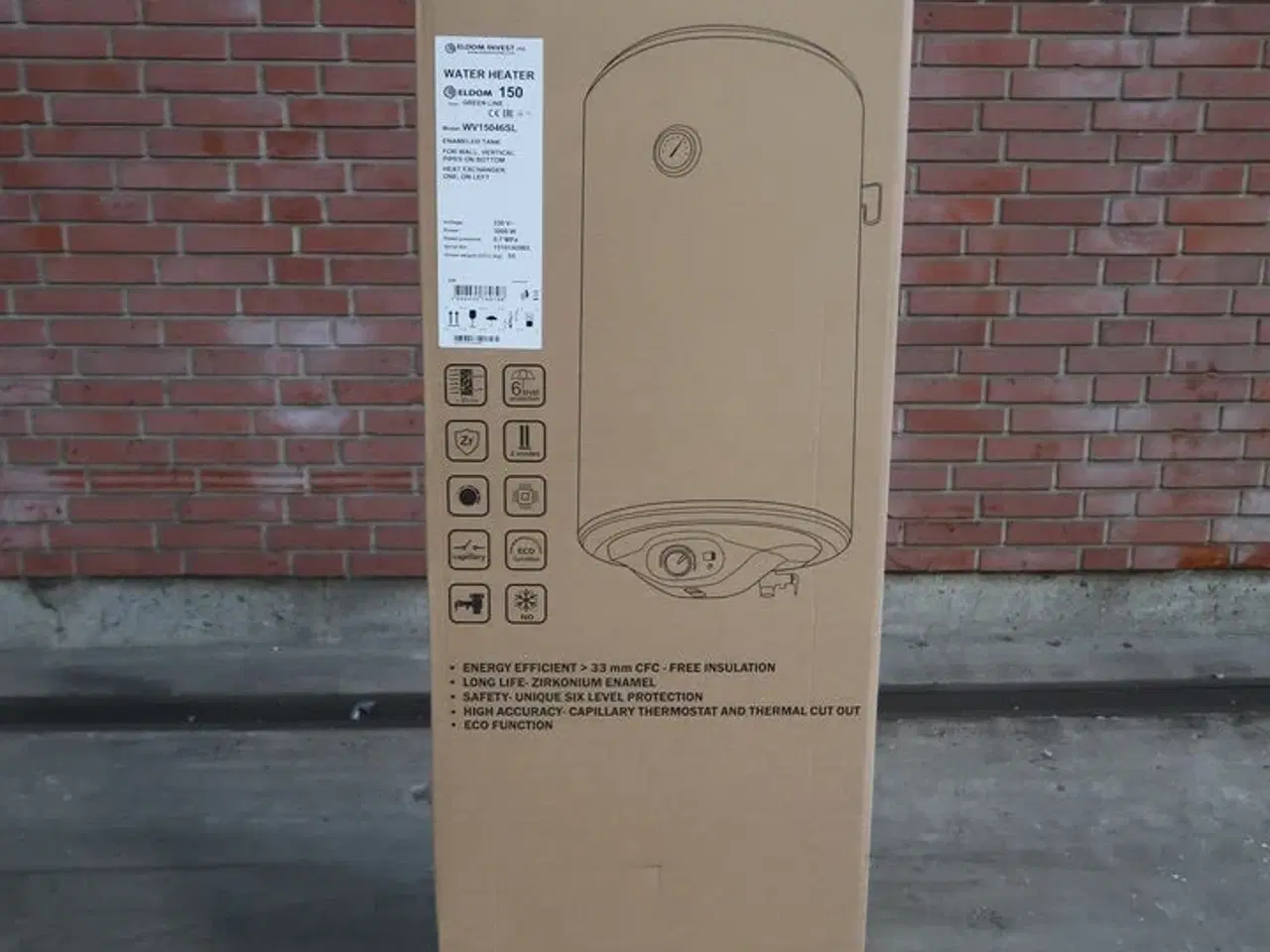 Billede 2 - Eldom Combi varmtvandsbeholder 120 L - Væghængt
