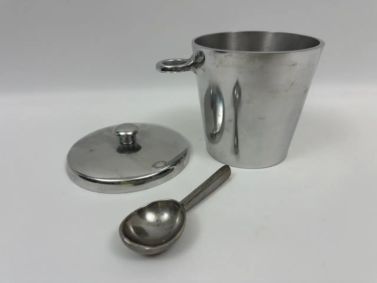 Billede 4 - Vintage isspand m. tang i chrome / stål
