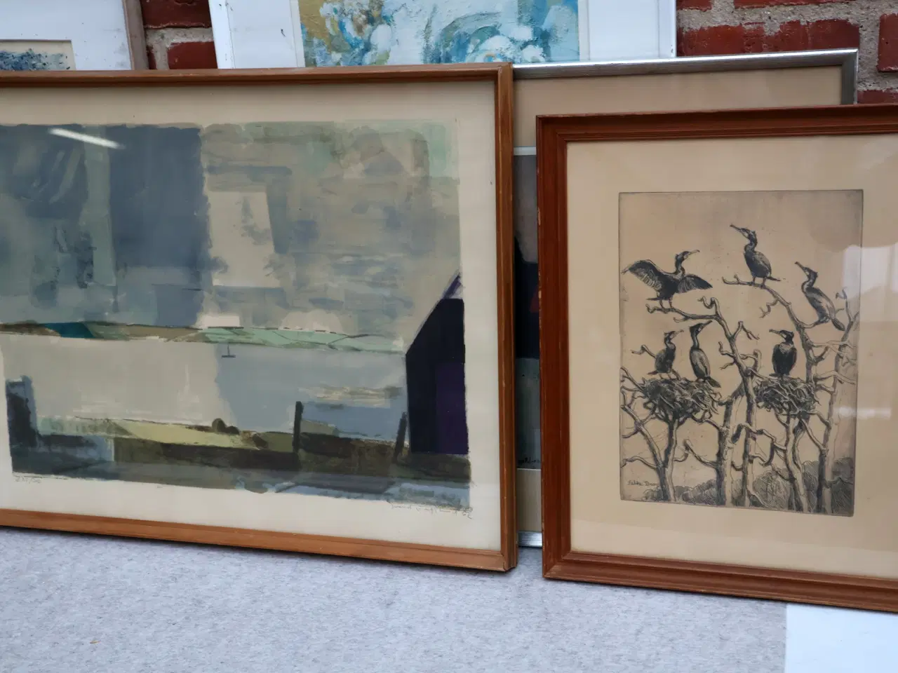 Billede 6 -  11 Stk Div litografier, malerier m.m. 