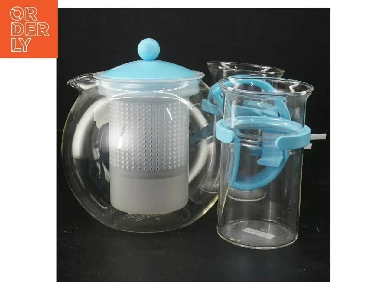 Billede 1 - Tekande med glasindlæg fra Bodum (str. Ø 13 cm)