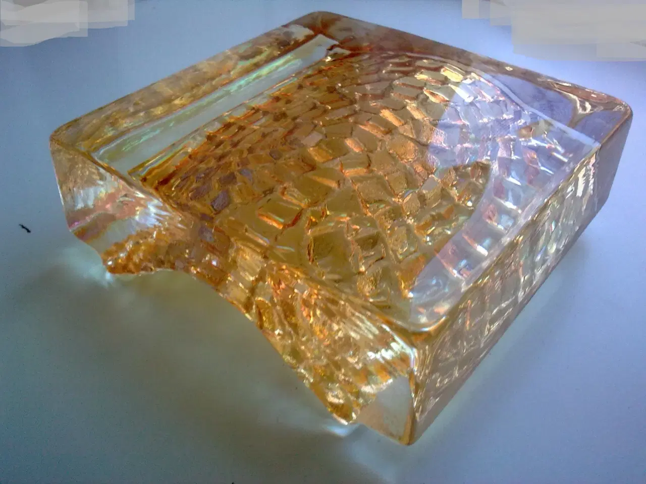 Billede 3 - Vitrika glas blok T upcycle DIY skulptur