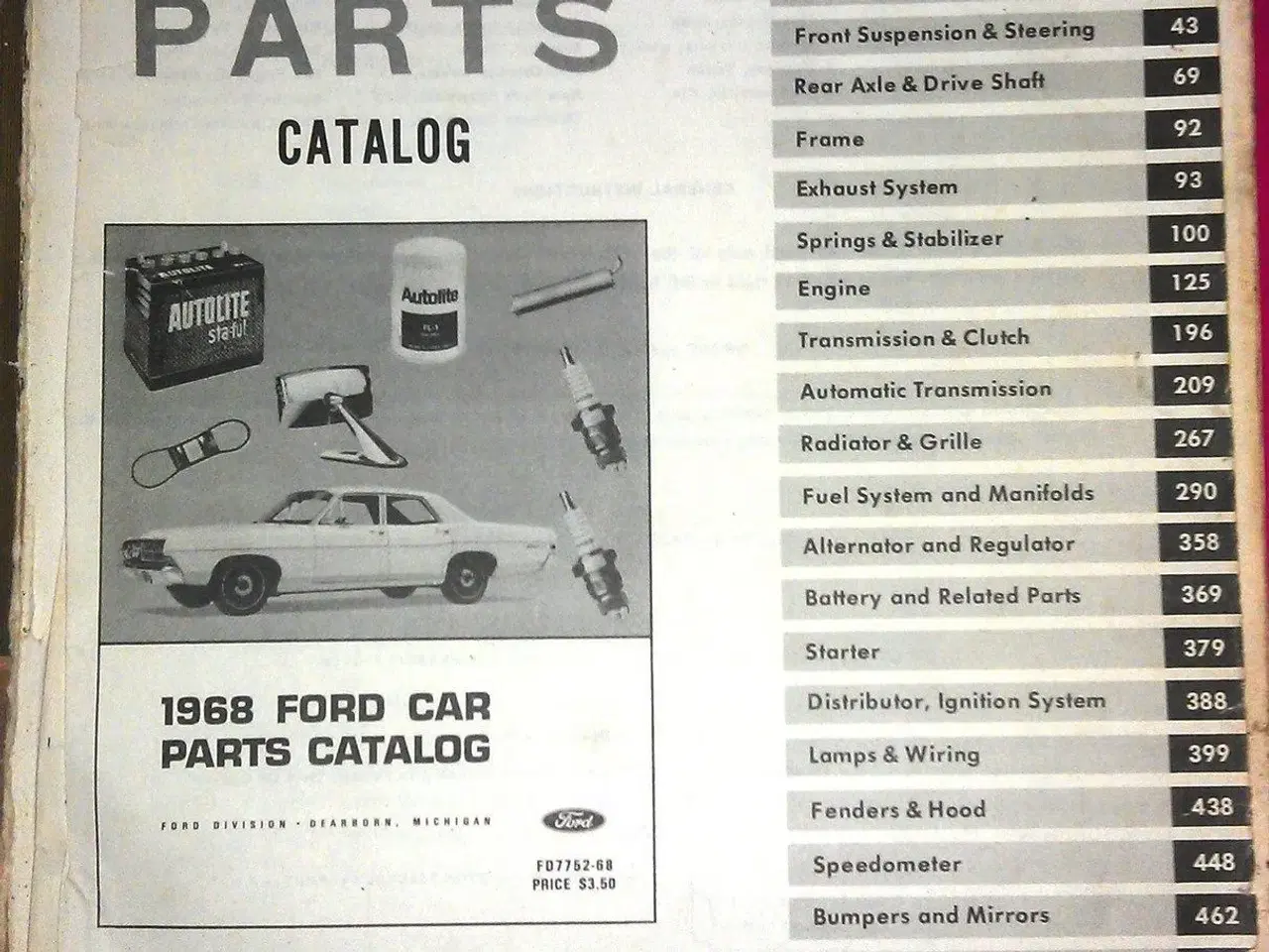 Billede 2 - Parts Catalog 1968 Ford .