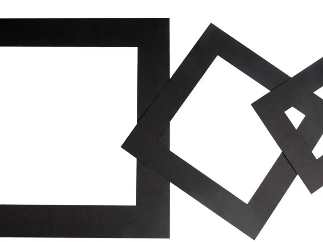 Billede 1 - Sort Passepartoutrammer 75 stk. - 0,4 mm tykkelse