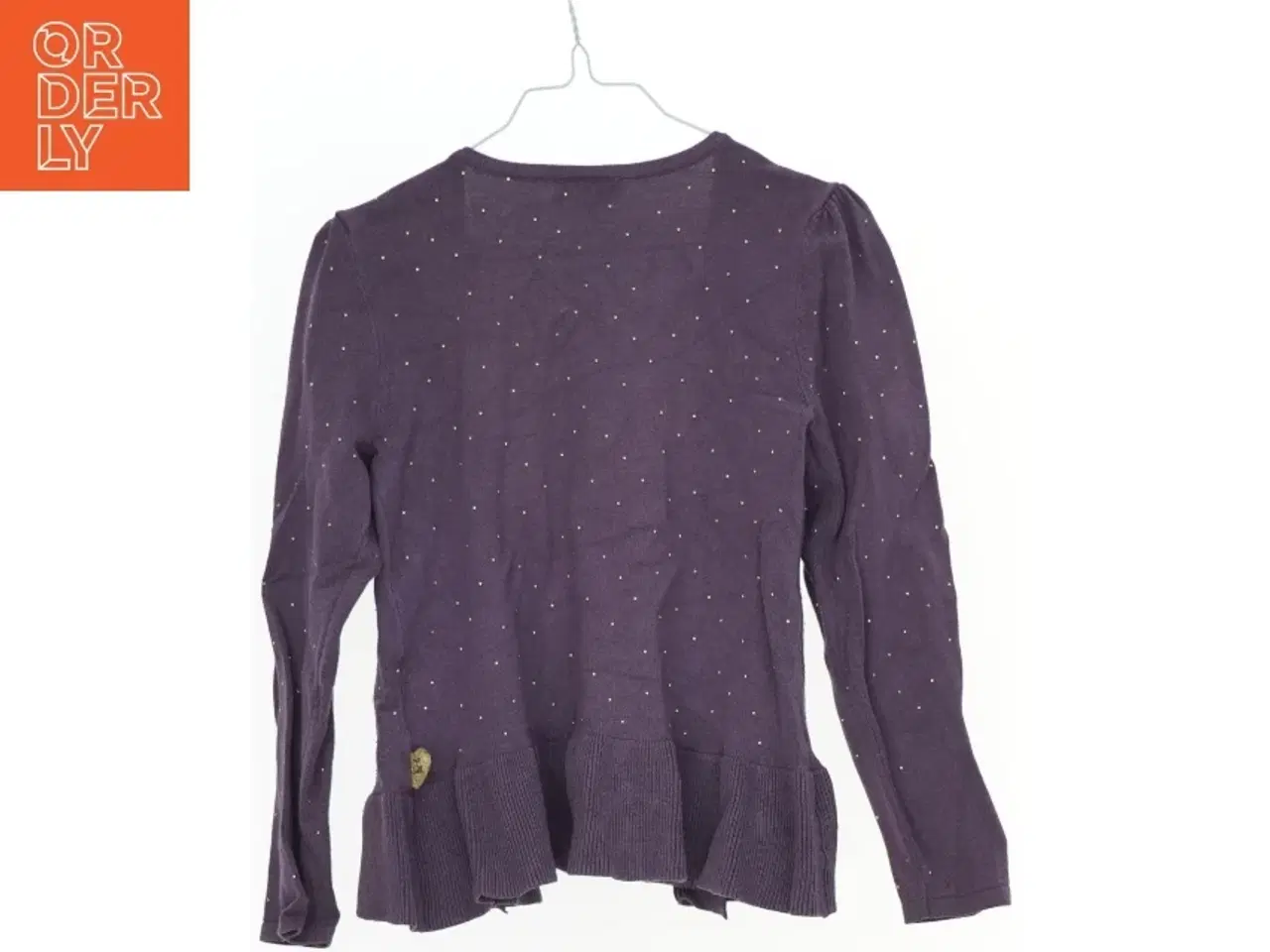 Billede 2 - Lilla cardigan med perler fra Pomp de Lux (str. 116)