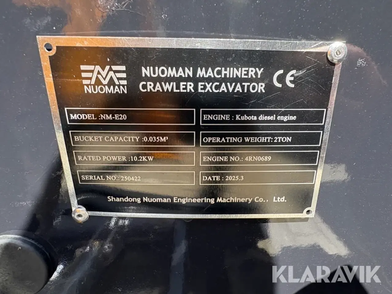 Billede 8 - Gravemaskine Nuoman NM-E20 - Odin 2.0