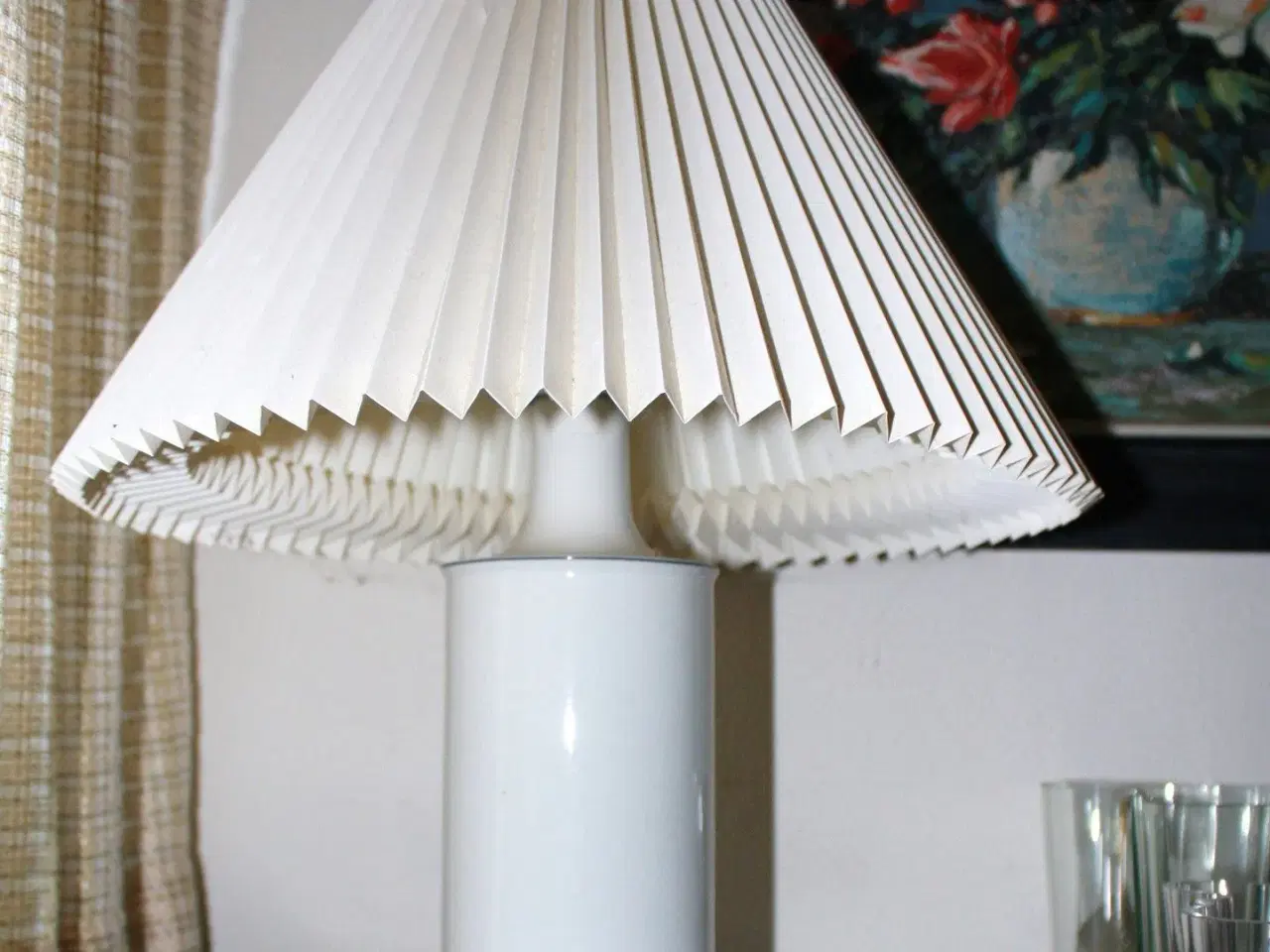 Billede 1 - Blå Kant bordlampe
