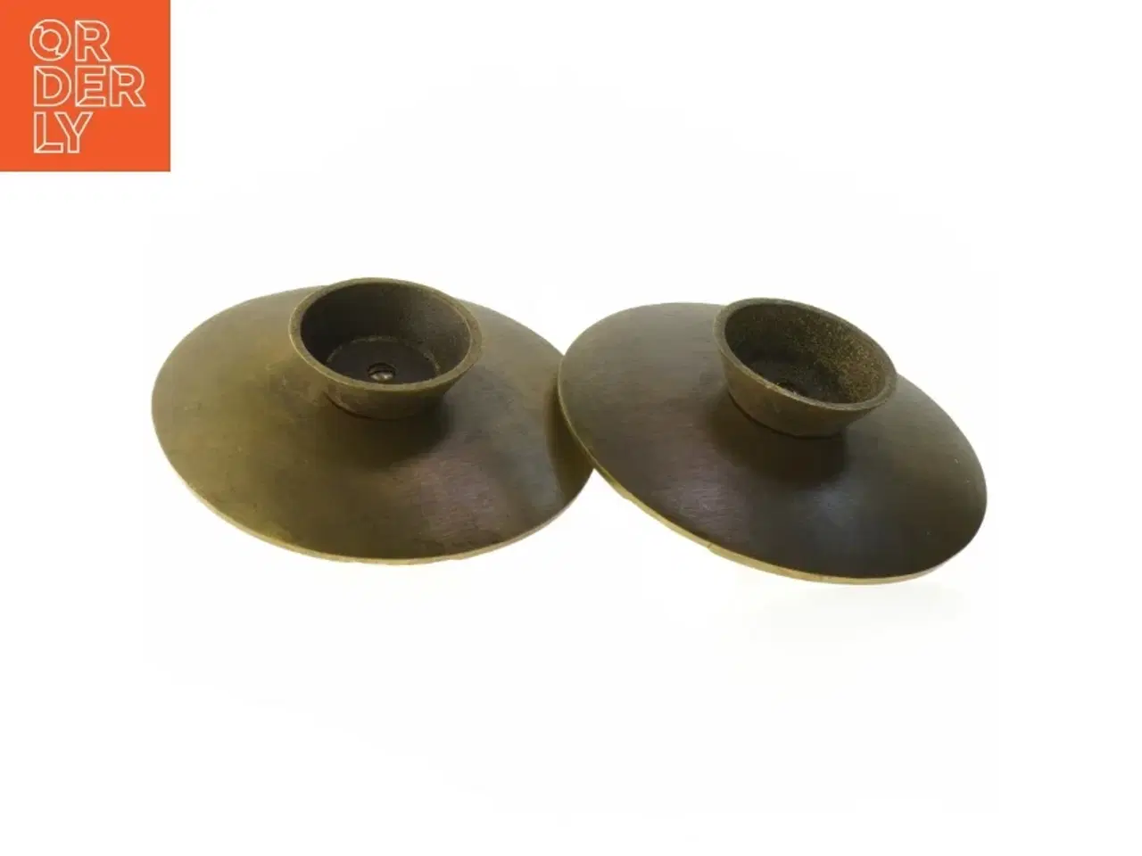 Billede 3 - Retro messing lysestager (str. Ø 14x7 cm)