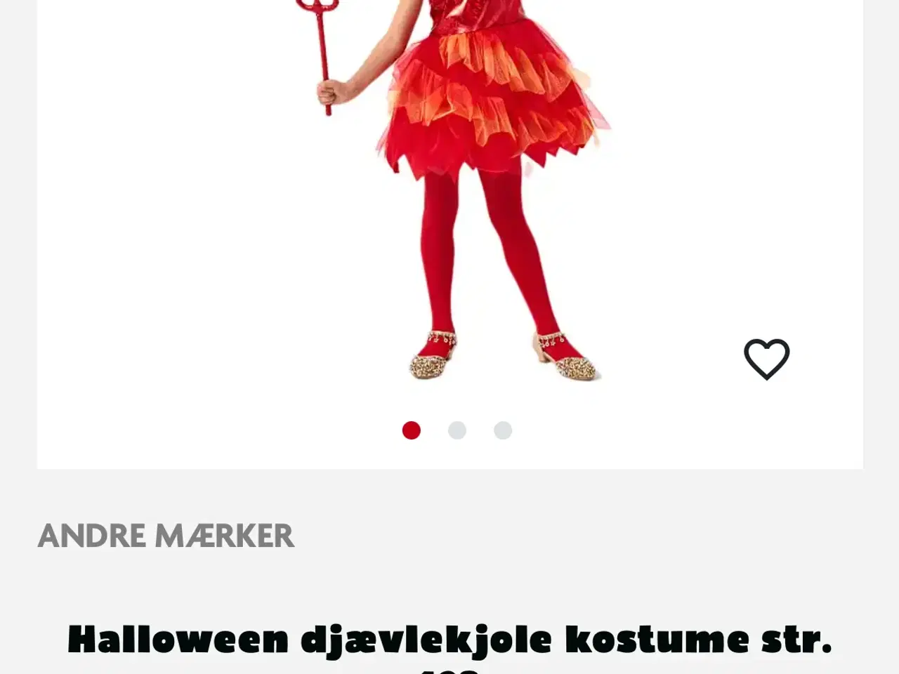 Billede 1 - Djævel kostume str 128