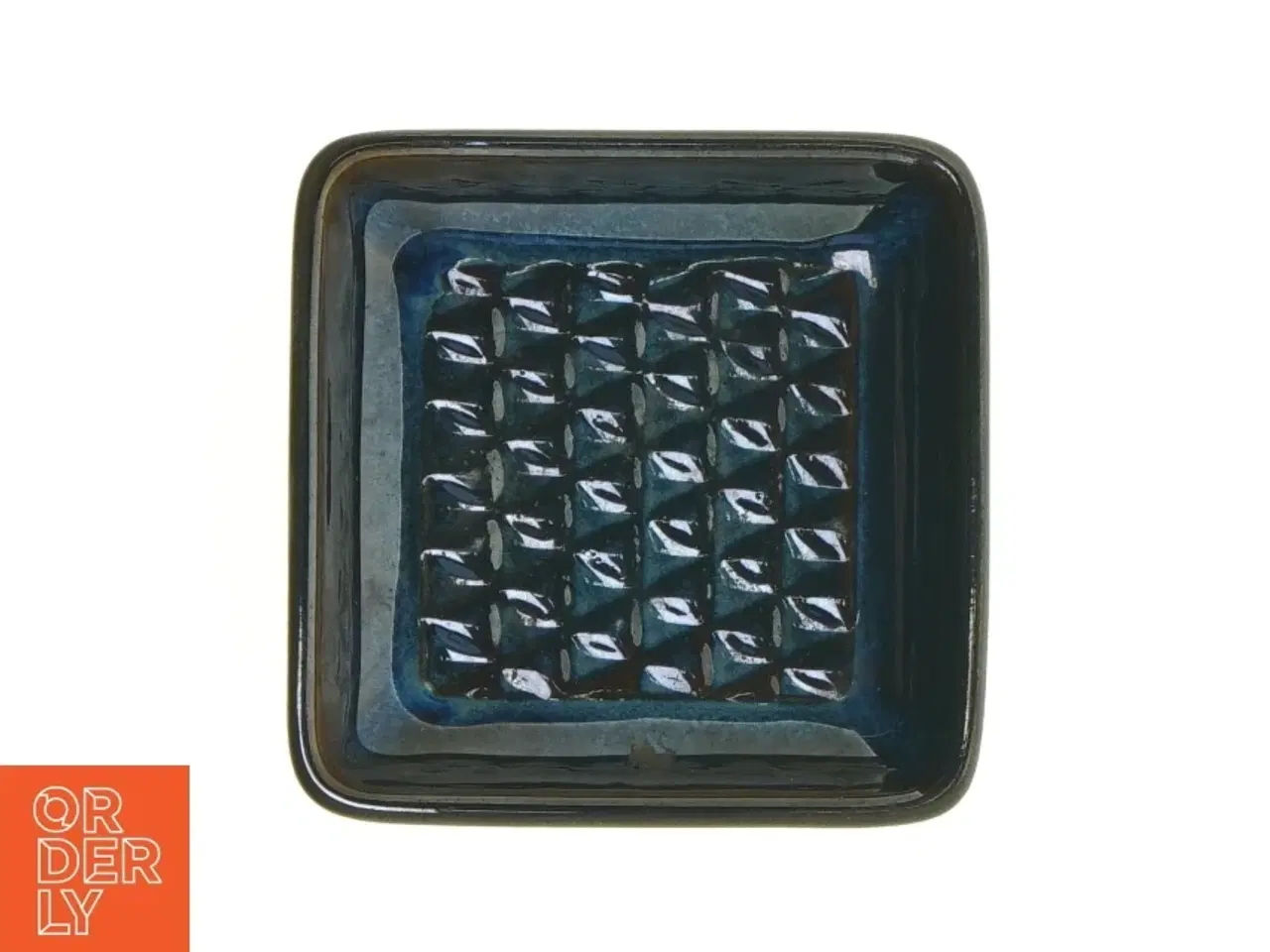 Billede 5 - Retro blå keramik askebæger - Søholm (str. 12 x 12 x 3 cm)