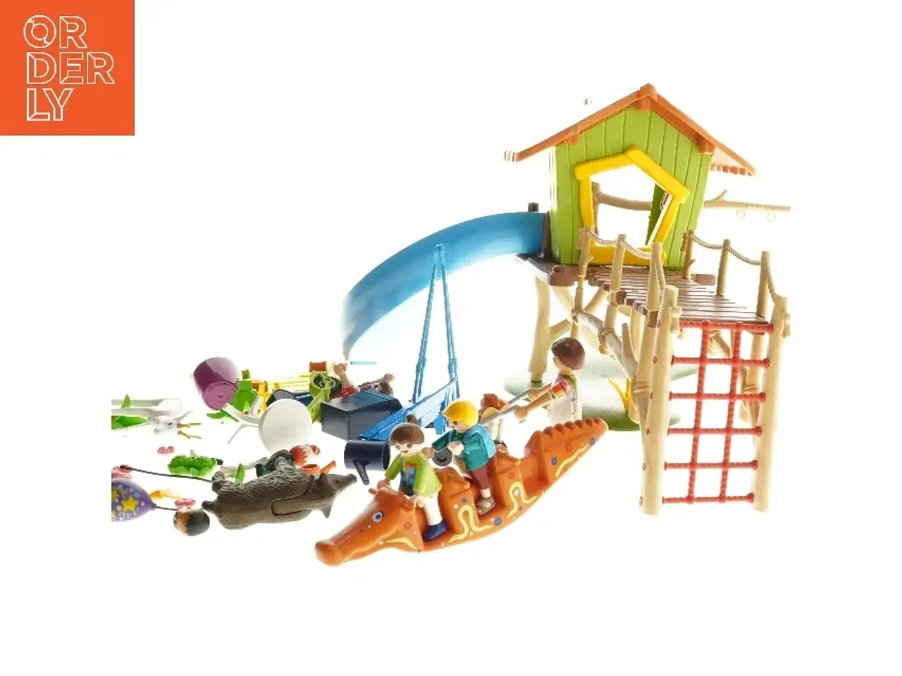Billede 2 - Playmobil legeplads med tilbehør (str. 21x36x27 cm)