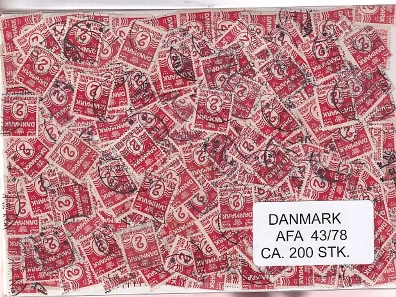 Billede 1 - Danmark 200 stk Afa 43/78 Stemplet/ustemplet.