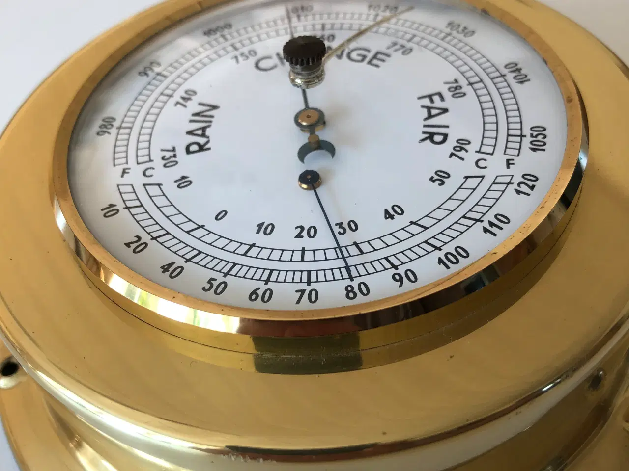 Billede 2 - Skibsbarometer i messing