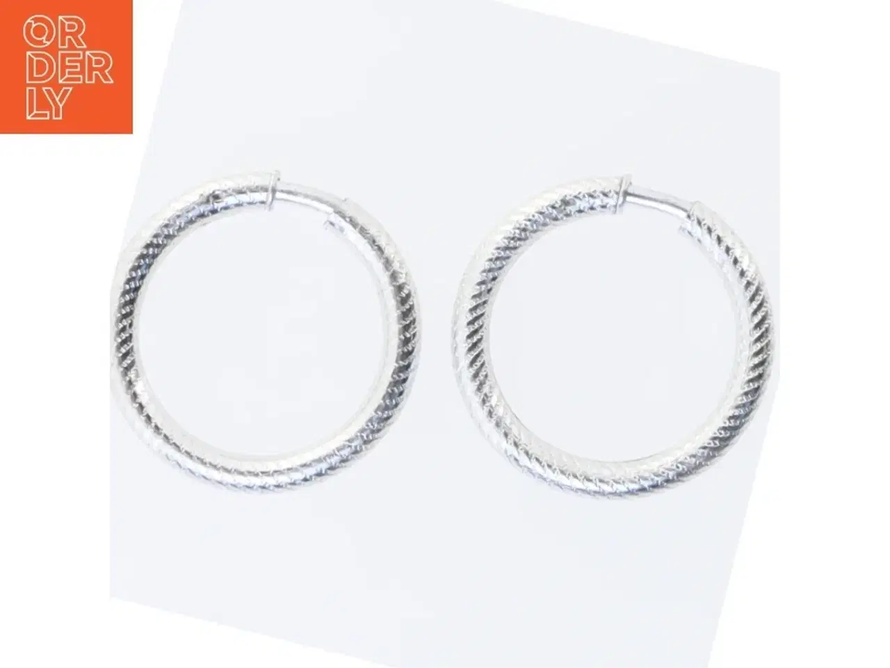 Billede 1 - Sølv hoop øreringe (str. Ø 4 cm)