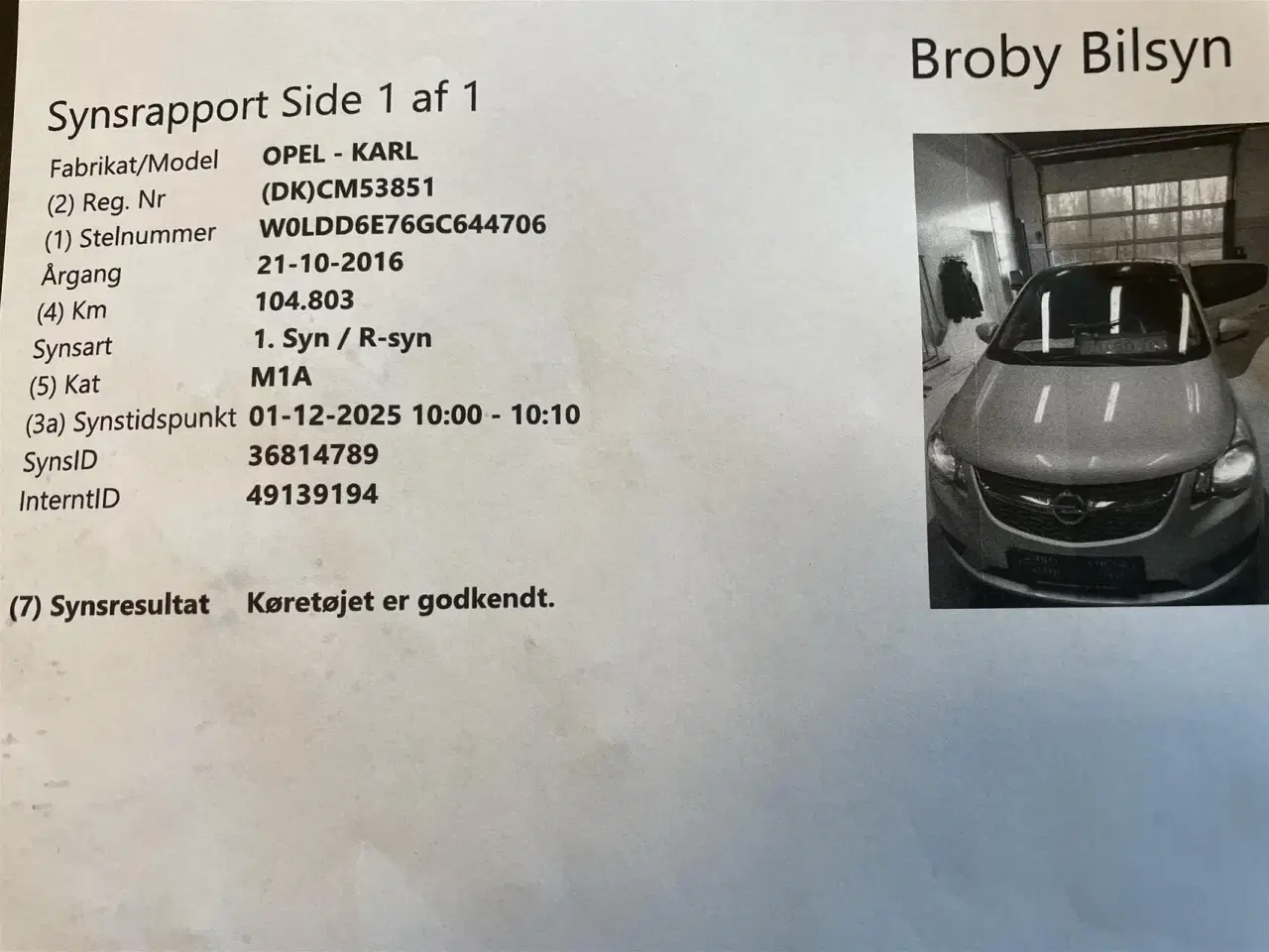 Billede 3 - Opel Karl 1,0 Enjoy 75HK 5d