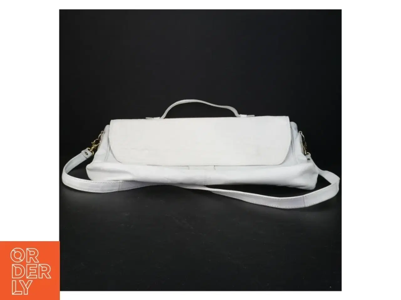 Billede 3 - Hvid skuldertaske (str. 41 x 28 cm)