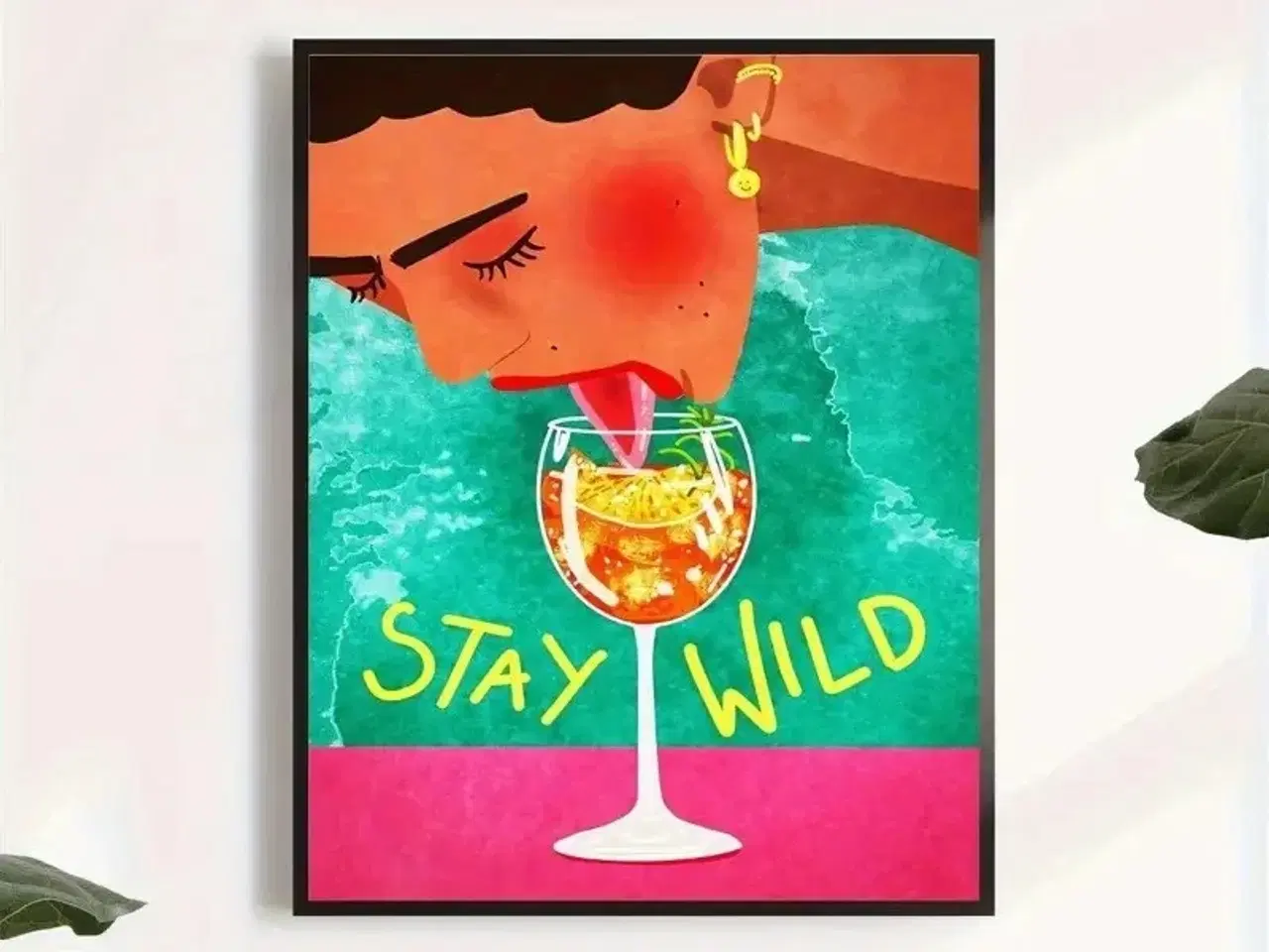 Billede 1 - * Lærredsmaleri/tryk; Stay Wild