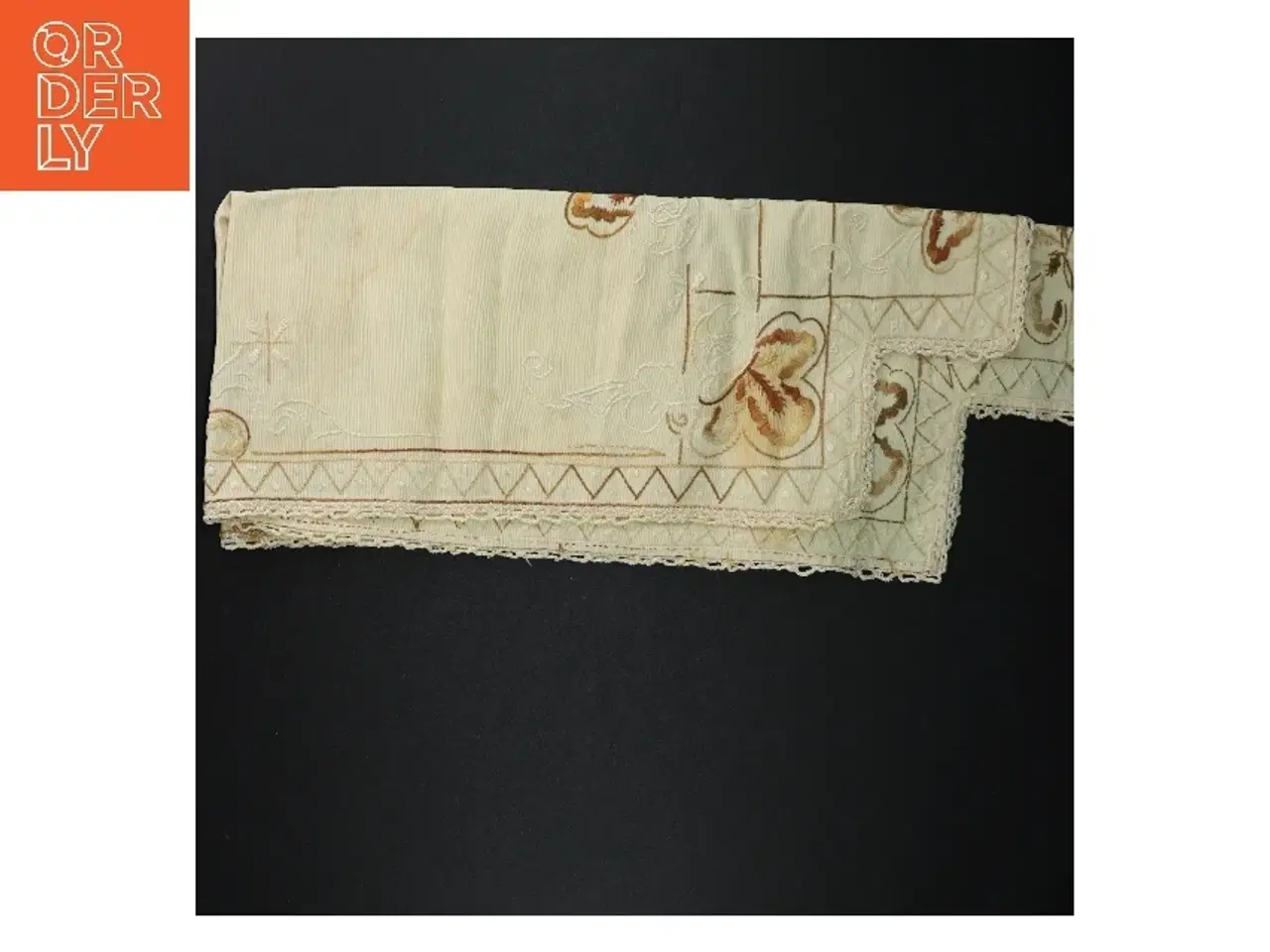 Billede 3 - Vintage, broderet bordløber (str. 90 x 33 cm)