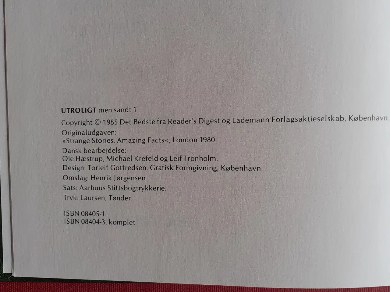 Billede 4 - Utroligt - men sandt / Bind 1, 3 og 5 / stk. 70,00