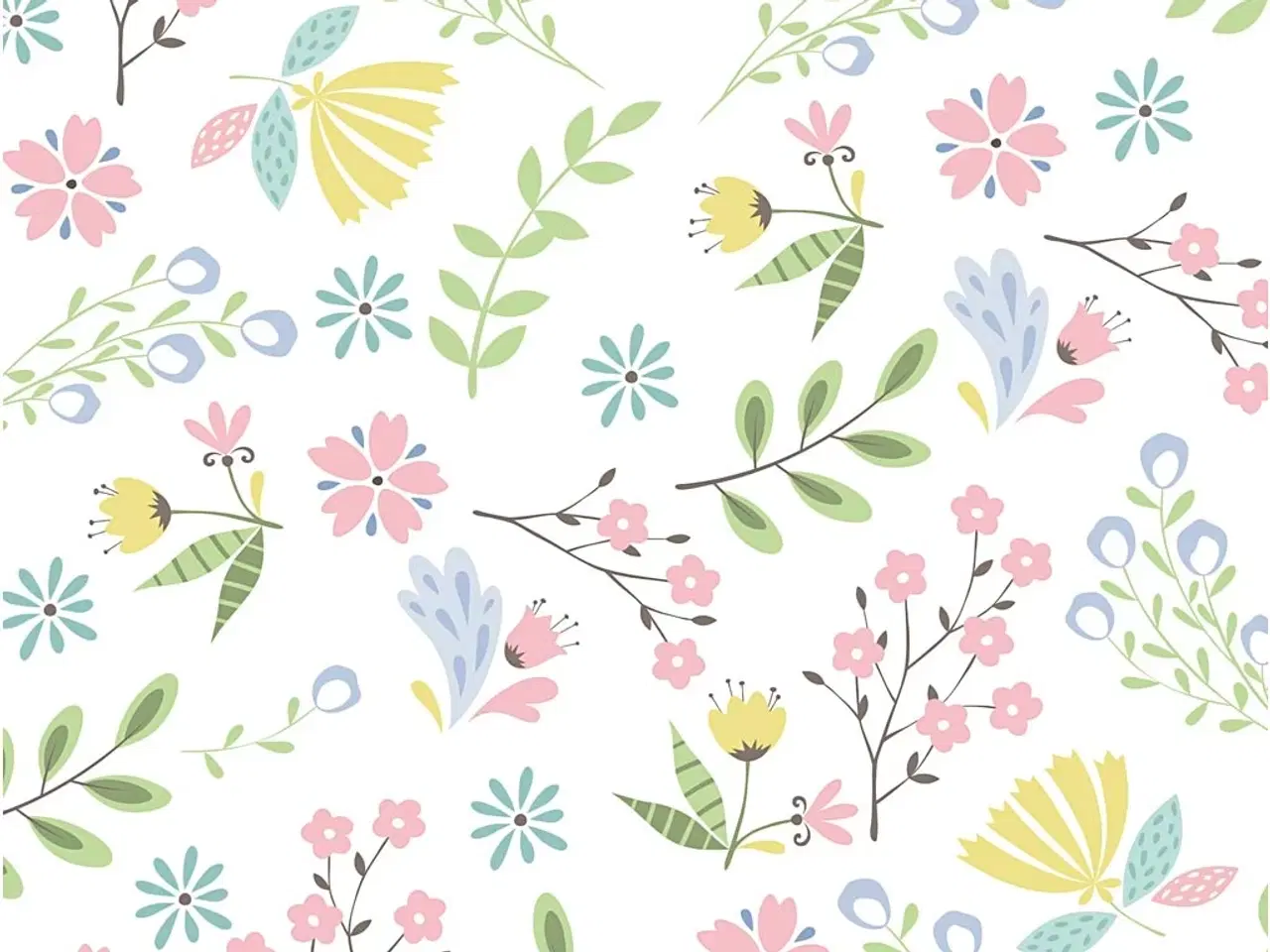 Billede 1 - Servietter, Småblomstret, str. 33x33 cm, 20stk./ 1 pk.