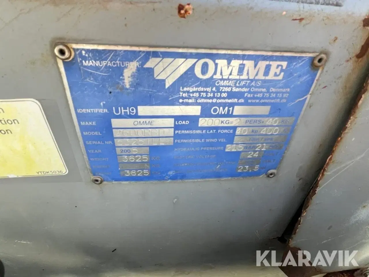 Billede 5 - Bæltelift Omme 2600 RBD