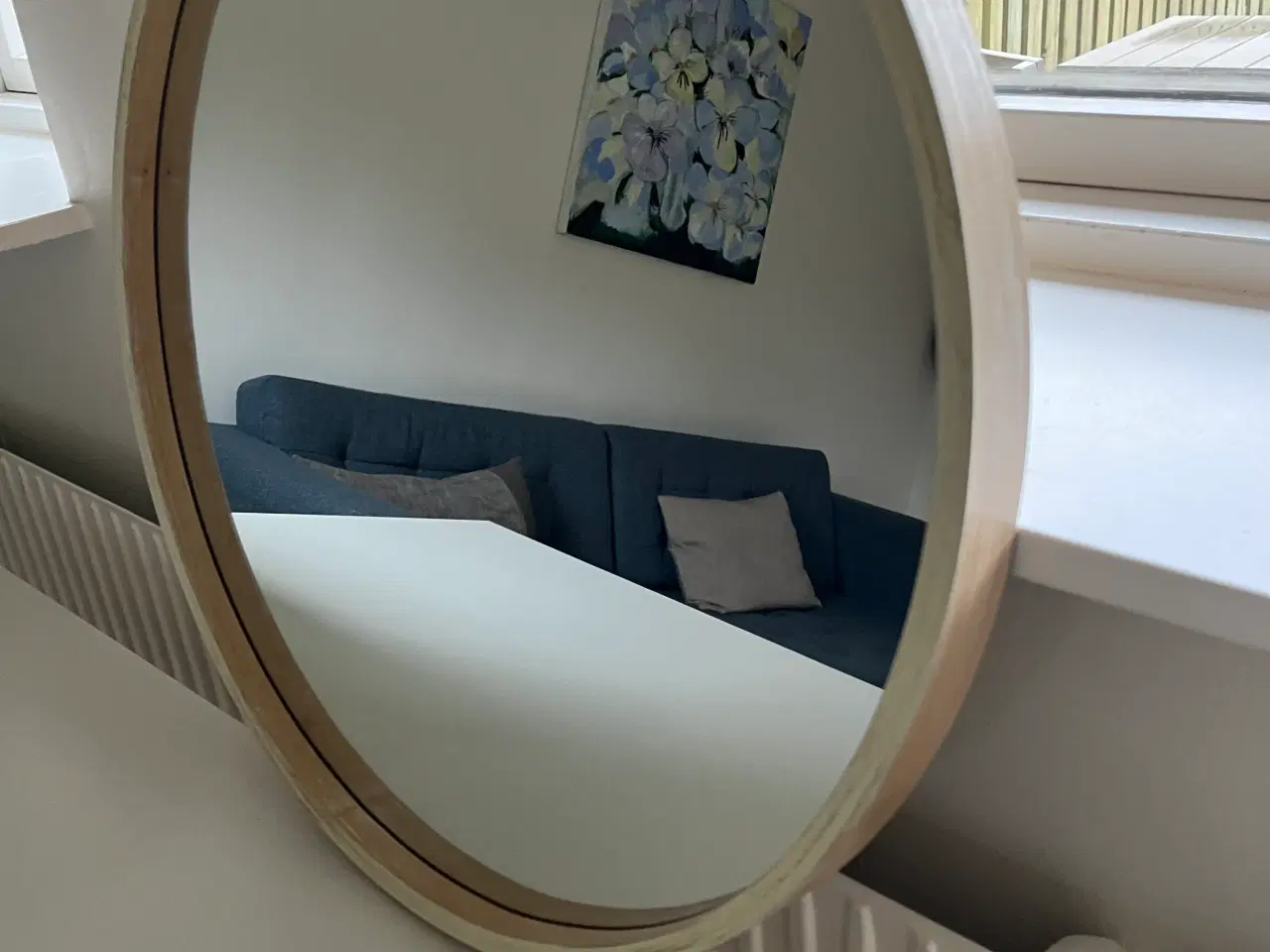 Billede 1 - Spejl med træramme 