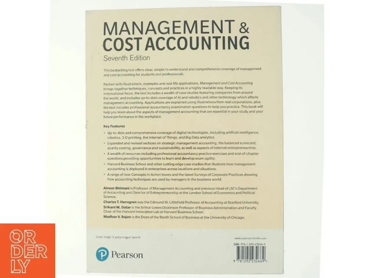 Billede 3 - Management and cost accounting : Alnoor Bhimani, Charles T. Horngren, Srikant M. Datar, Madhav V. Rajan af Alnoor Bhimani (Bog)