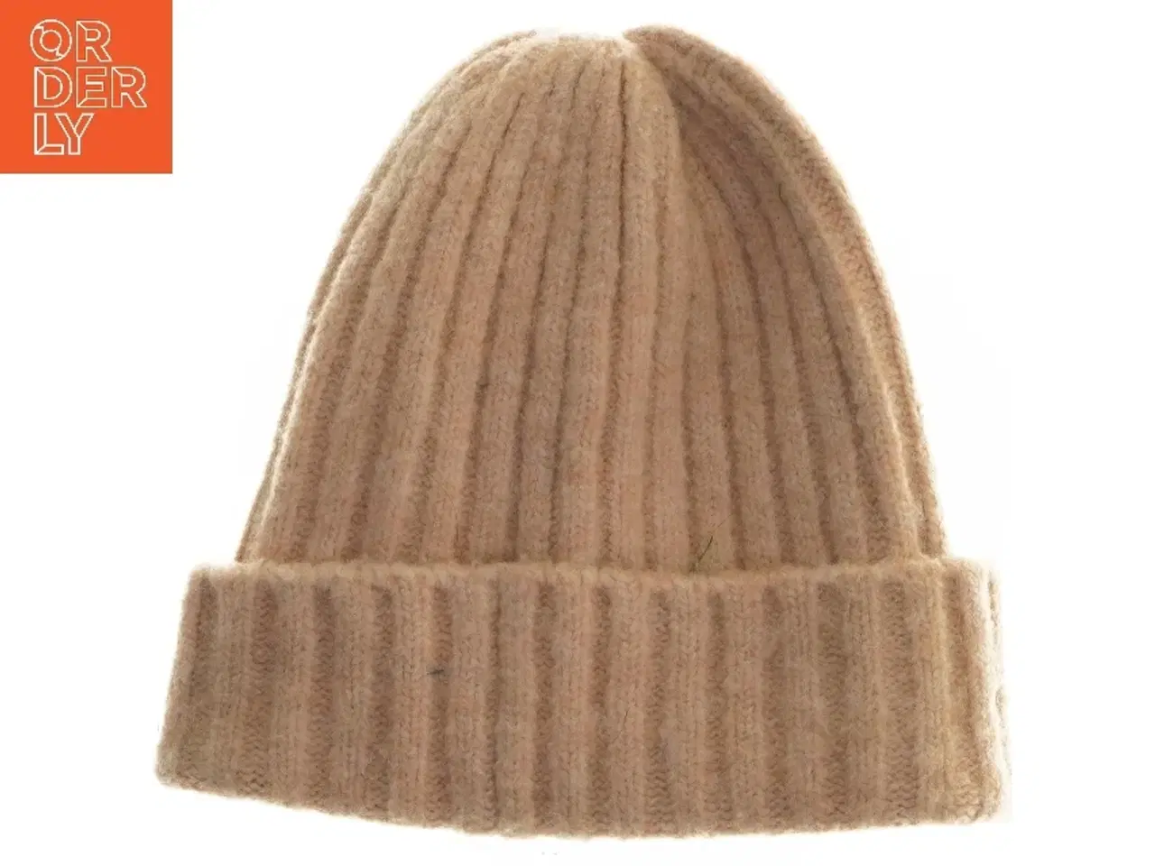 Billede 1 - Beige strikhue fra Pieces (str. 24x23 cm)