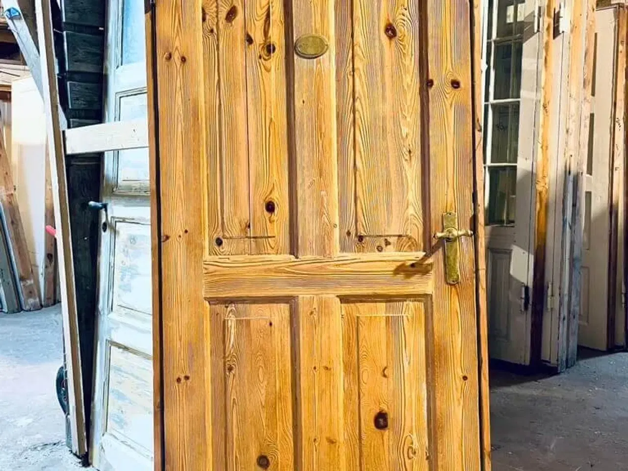 Billede 1 - Original, venstrehængt badeværelsesdør m. karm