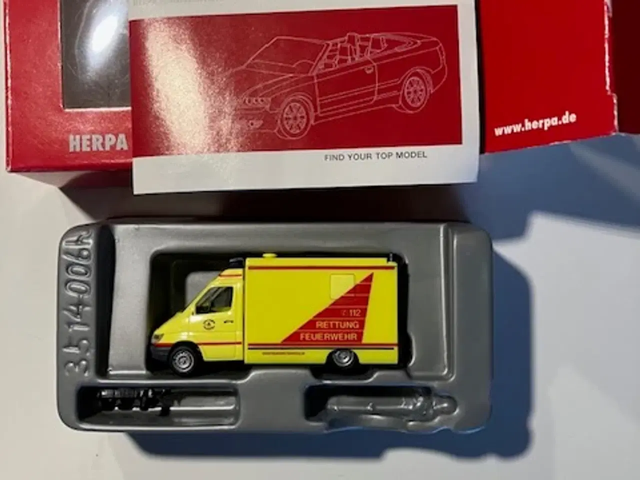 Billede 1 - Herpa 6312 Mercedes Sprinter RTW Redningsvogn Bran