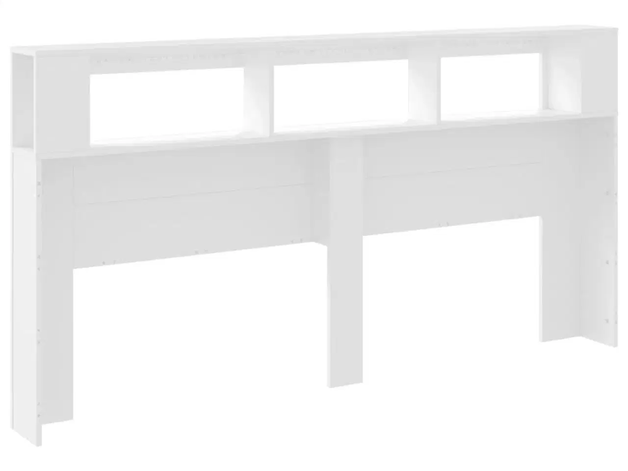 Billede 6 - Sengegavl med LED-lys 200x18,5x103,5 cm konstrueret træ hvid
