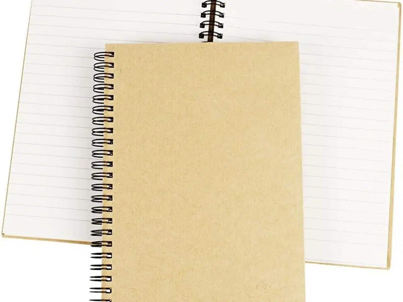 Billede 1 - Notesbog med spiral, A5, ark 148x210 mm, 60 g, brun, 1 stk.
