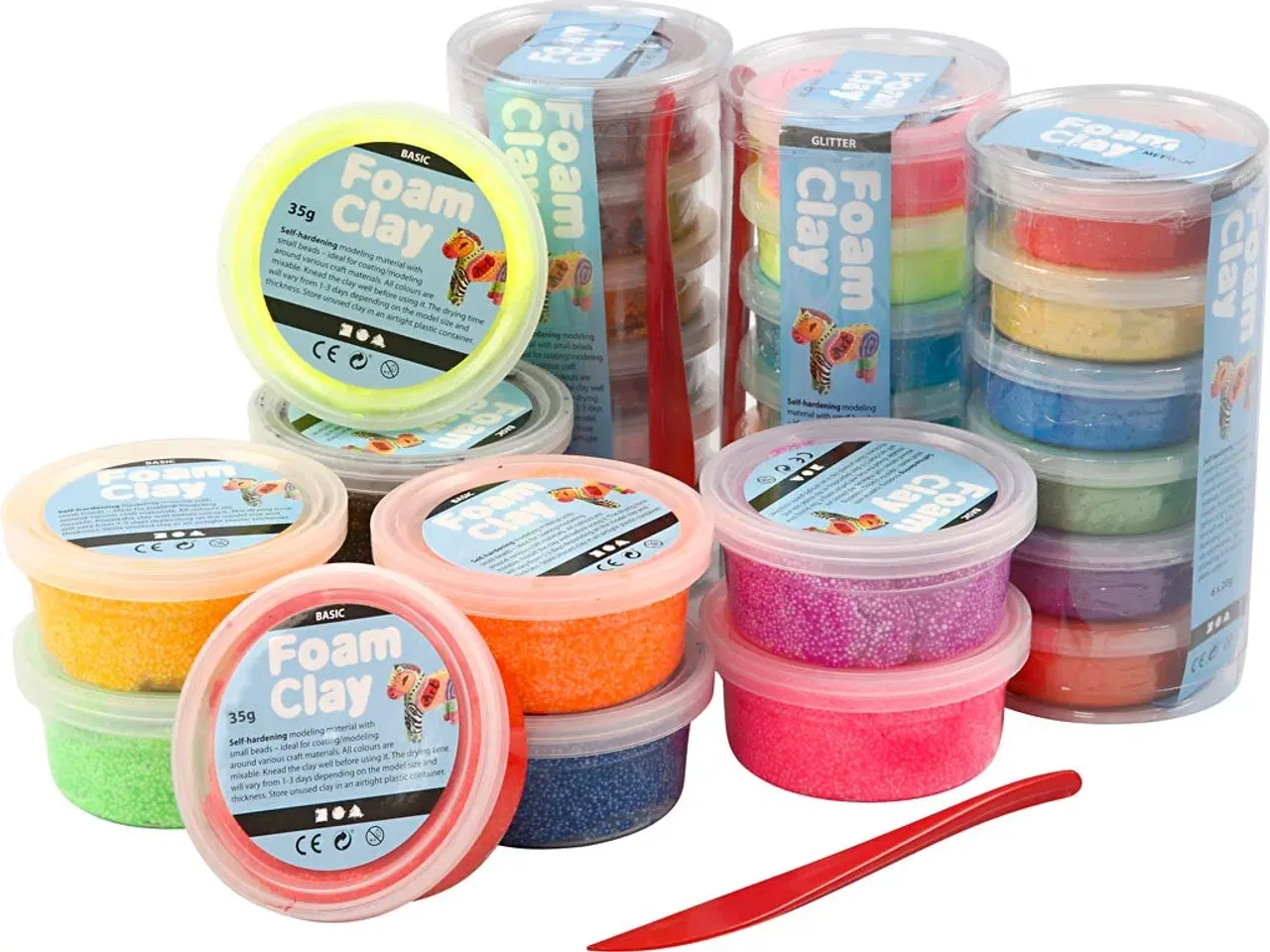 Billede 1 - Foam Clay® Glitter - 28 Deler i Assorterede Farver