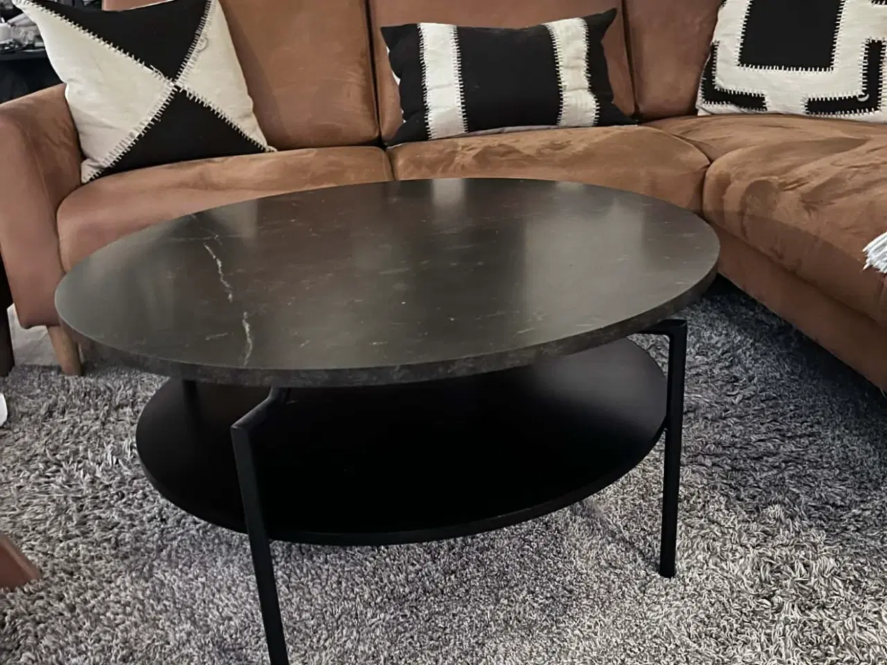 Billede 1 - Sofabord i sort marmorlook