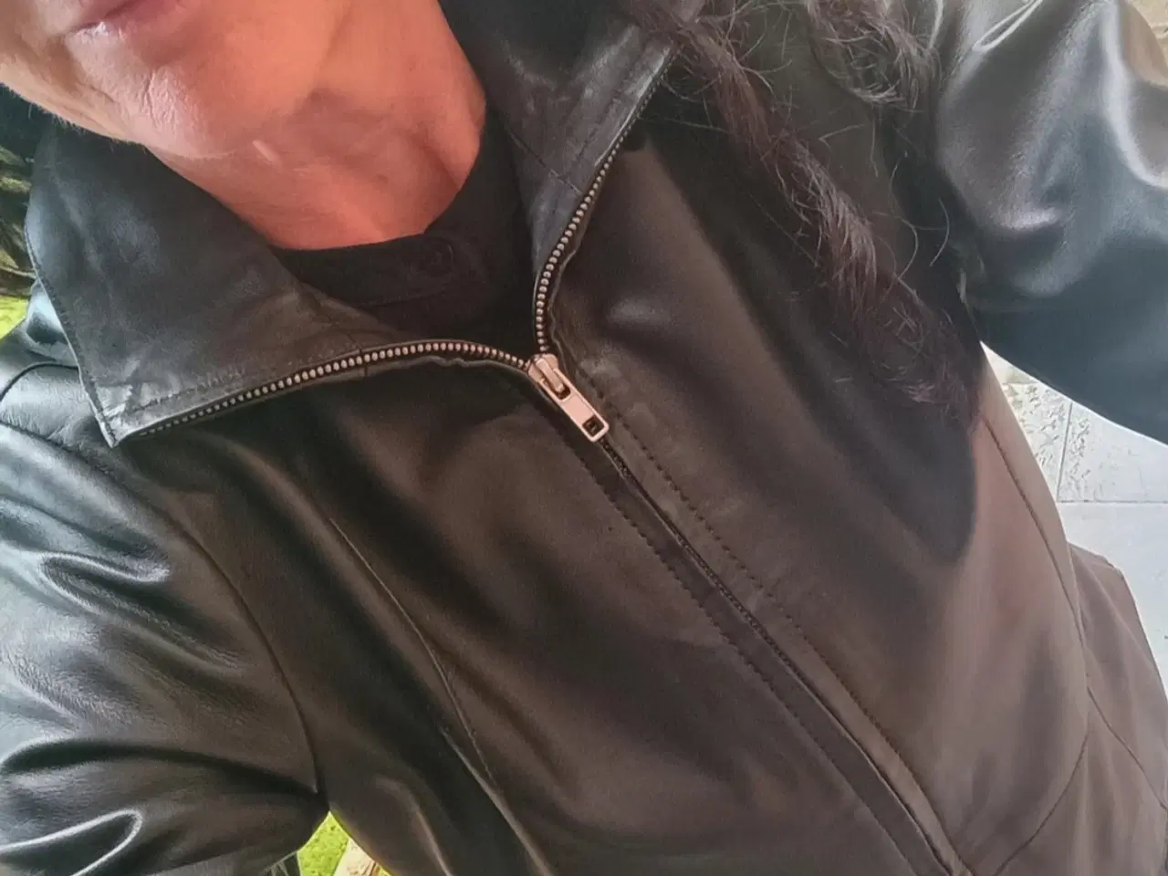 Billede 14 - Skindjakke, ægte, sortbrun, small