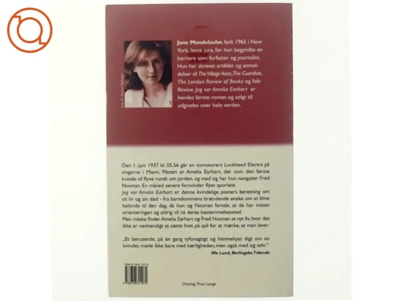 Billede 2 - Jeg var Amelia Earhart : roman af Jane Mendelsohn (Bog)