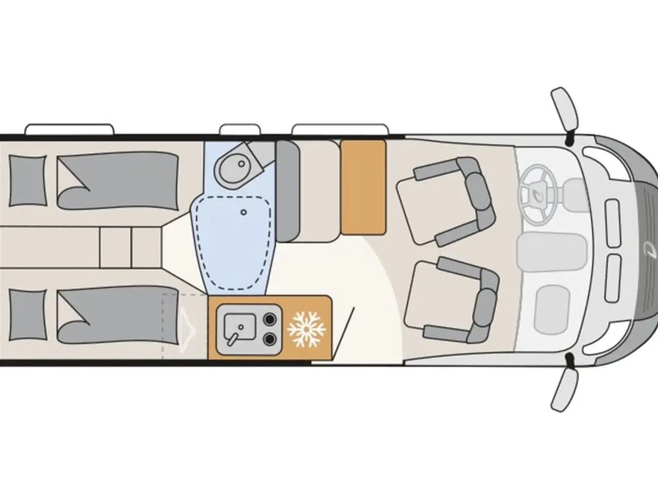 Billede 28 - 2024 - Dethleffs Globetrail CVD 600 ER Advantage   Korteste model med enkeltsenge - årets CamperVan 2024