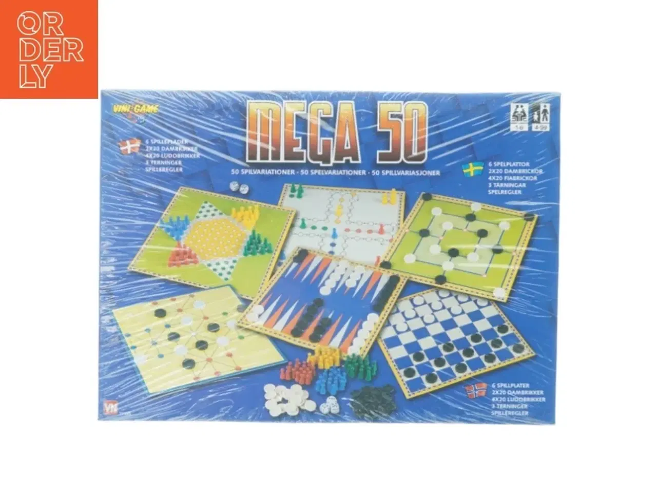 Billede 1 - Brætspilssamling &#39;MEGA 50&#39; (str. 34 x 25 x 3,5 cm) nyt.