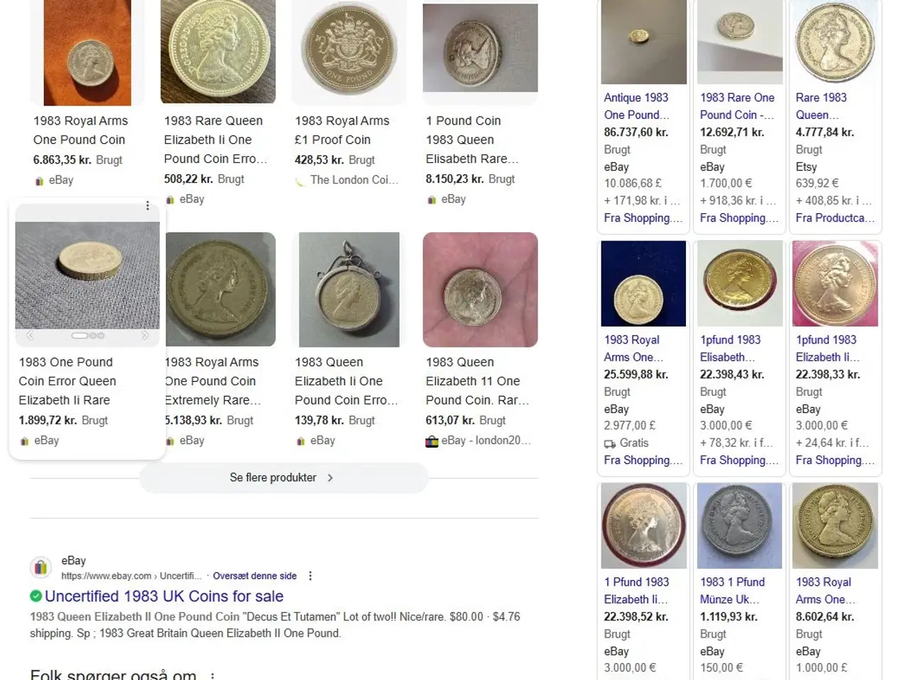 Billede 15 - Lot med engelske mønter inkl. den omtalte 1 pound