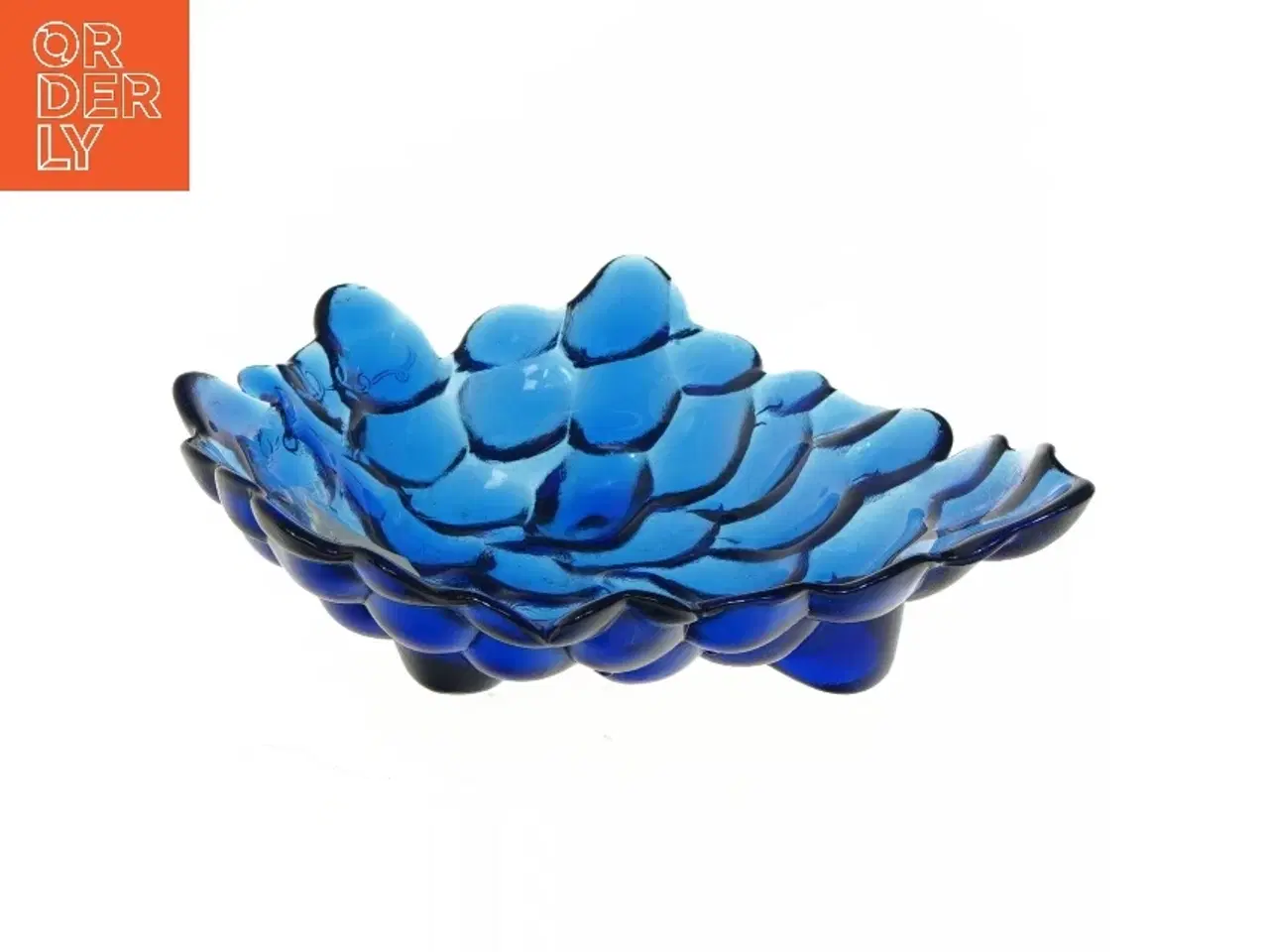 Billede 1 - Glas skål formet som en blå frugt (str. 21x23 cm)